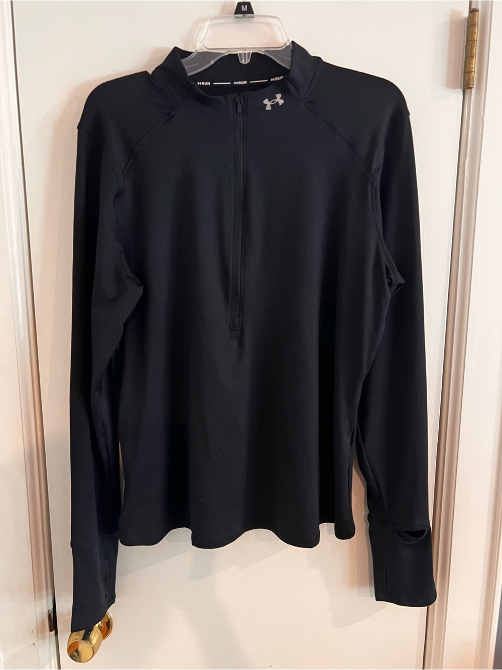 Under Armour Black Women’s Long-Sleeve 1/2 Zip Fitted Athletic Pullover